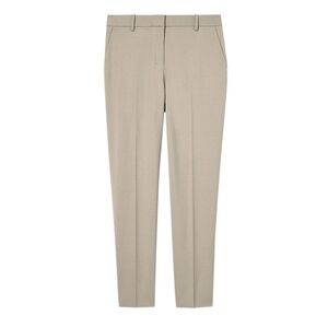 MM Lafleur Classic Beige washable wool high rise Cropped Pants trousers